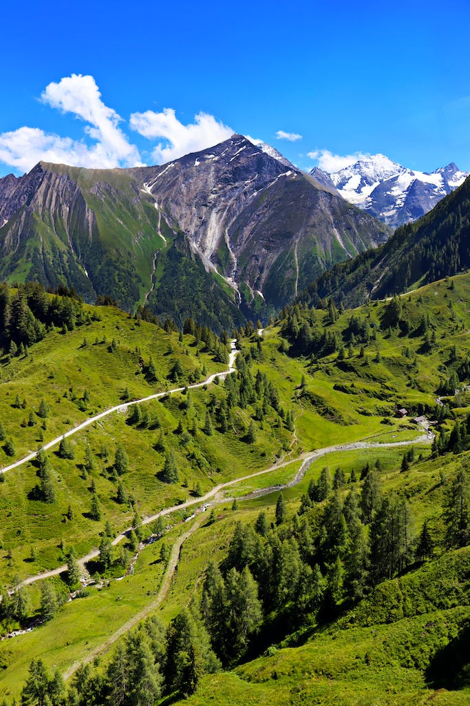 Blue Sky over Grossglockner Mountain